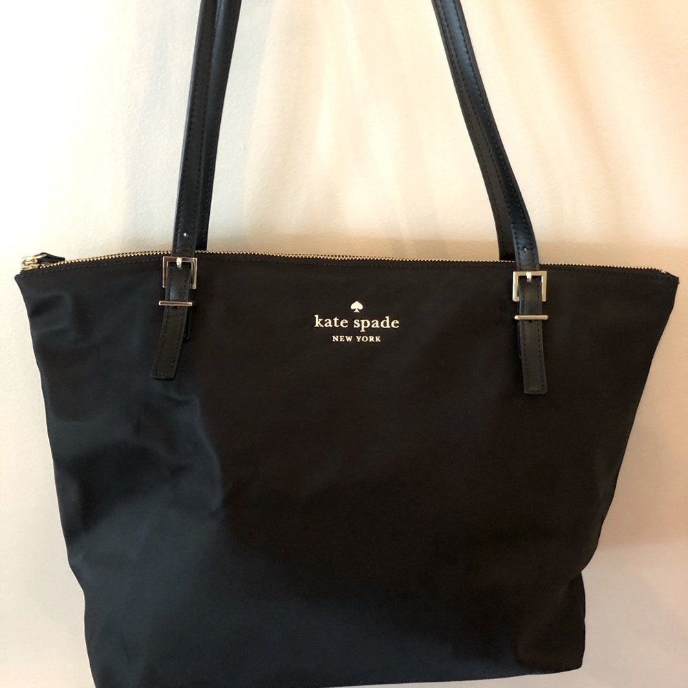 kate spade black nylon tote
